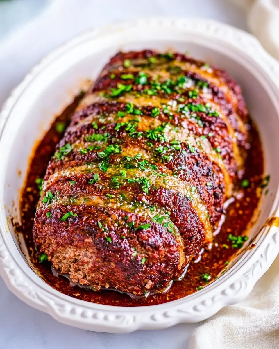 Delicious Air Fryer Meatloaf food shot