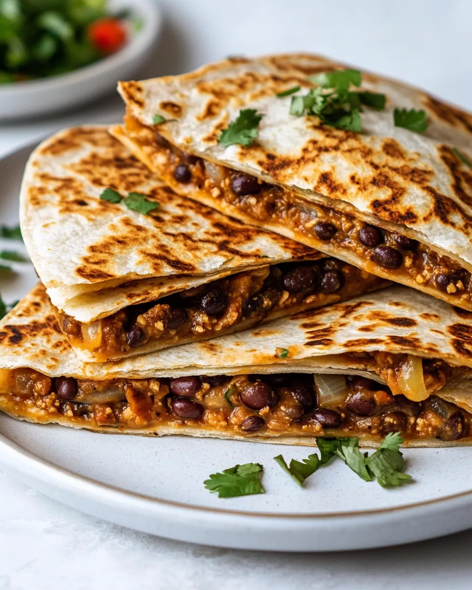 Delicious Amazing Black Beanadillas shot