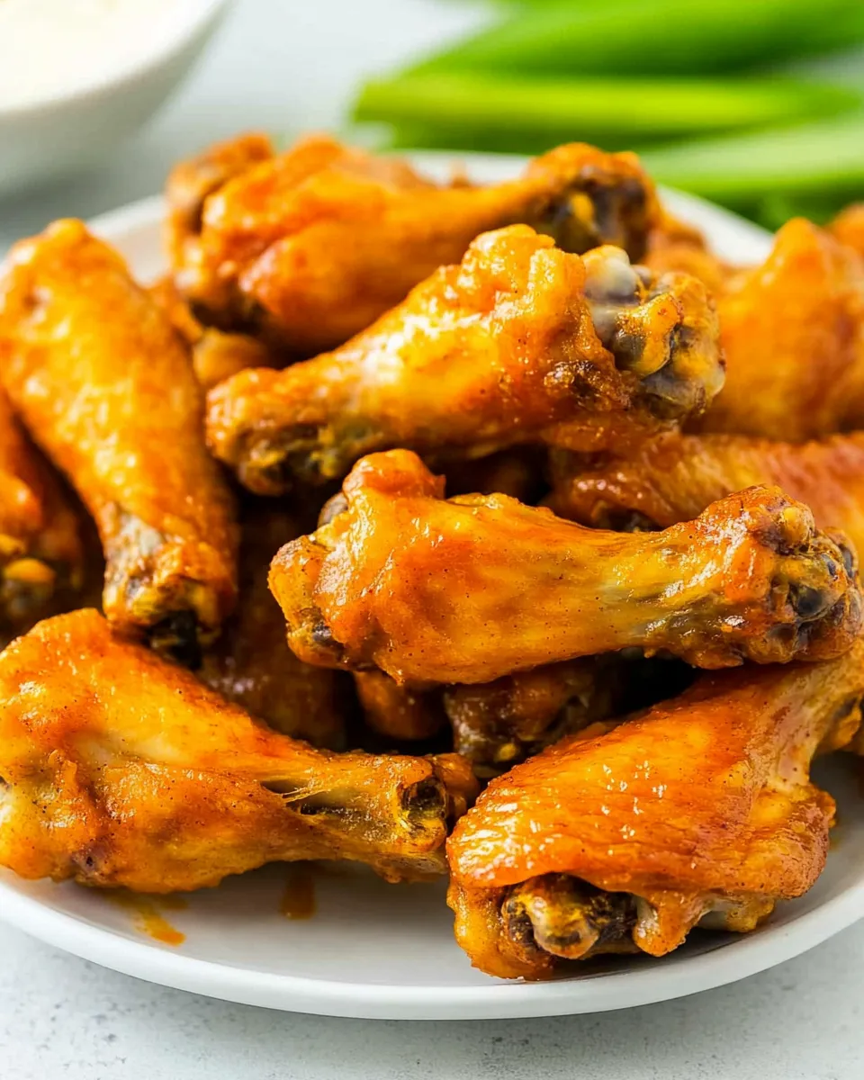 Easy Baked Buffalo Wings food shot