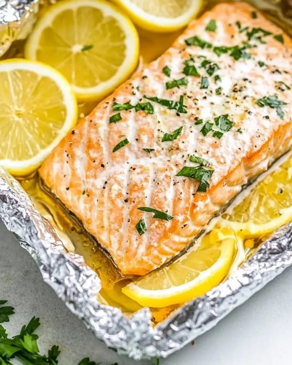 Delicious Baked Salmon In Foil recipe photo