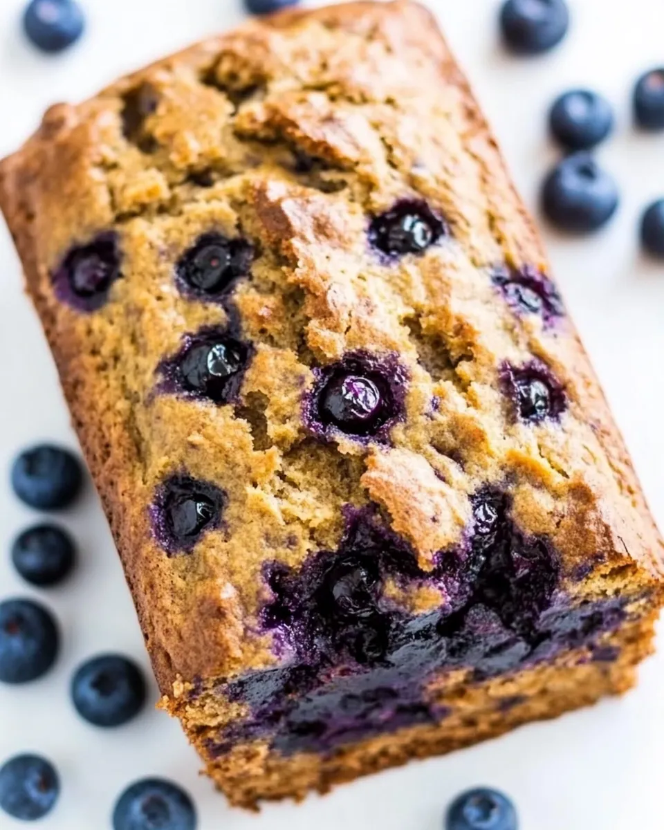 Easy Brown Sugar Blueberry Banana Bread with Blueberry Butter recipe photo