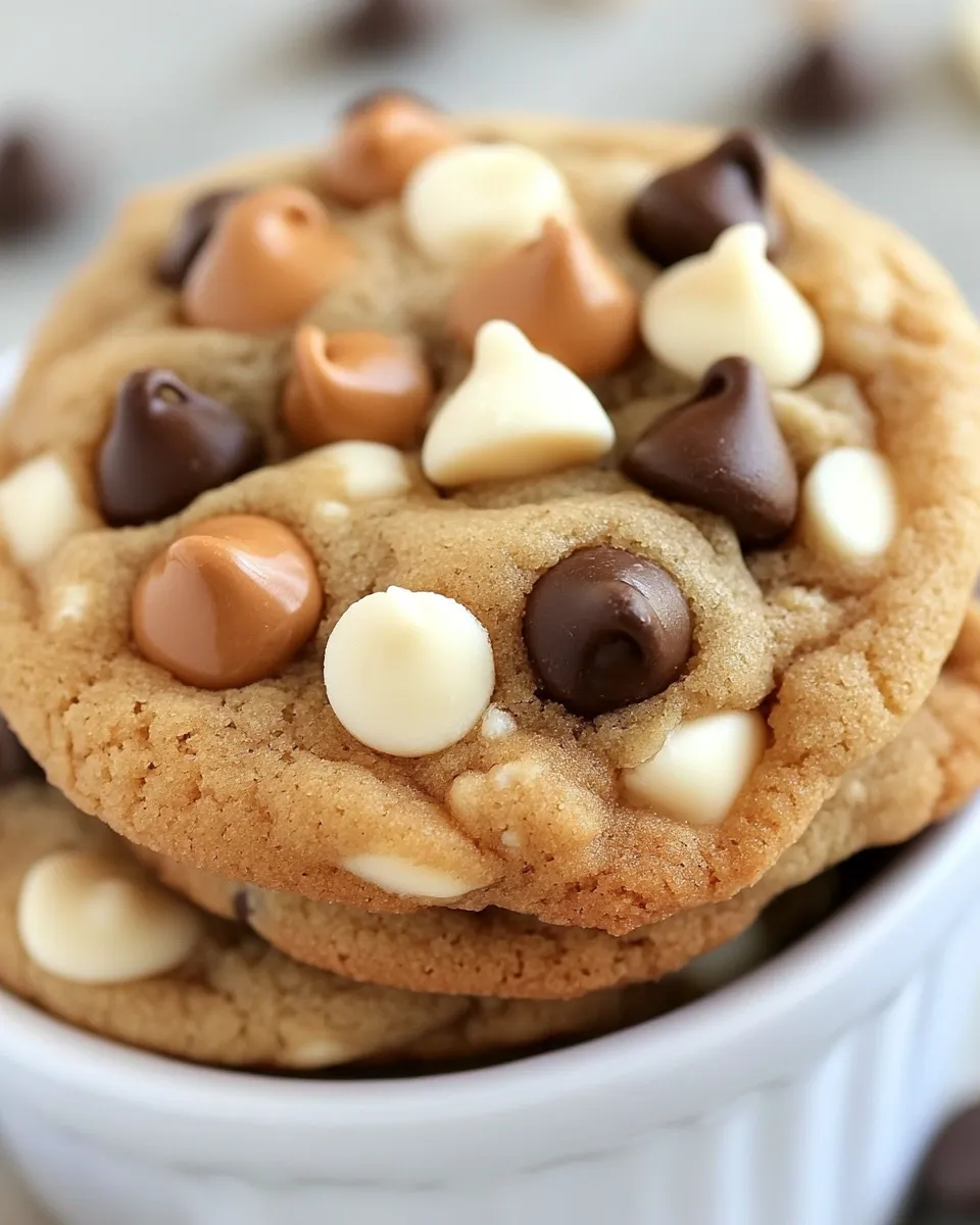 Delicious Butterscotch Pudding Triple Chip Cookies image