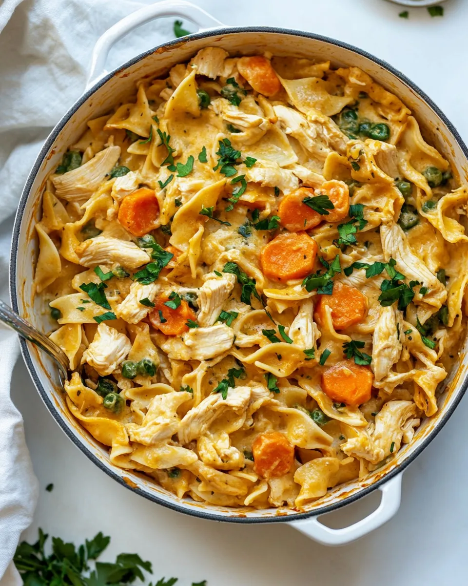 Delicious Chicken Pot Pie Pasta image