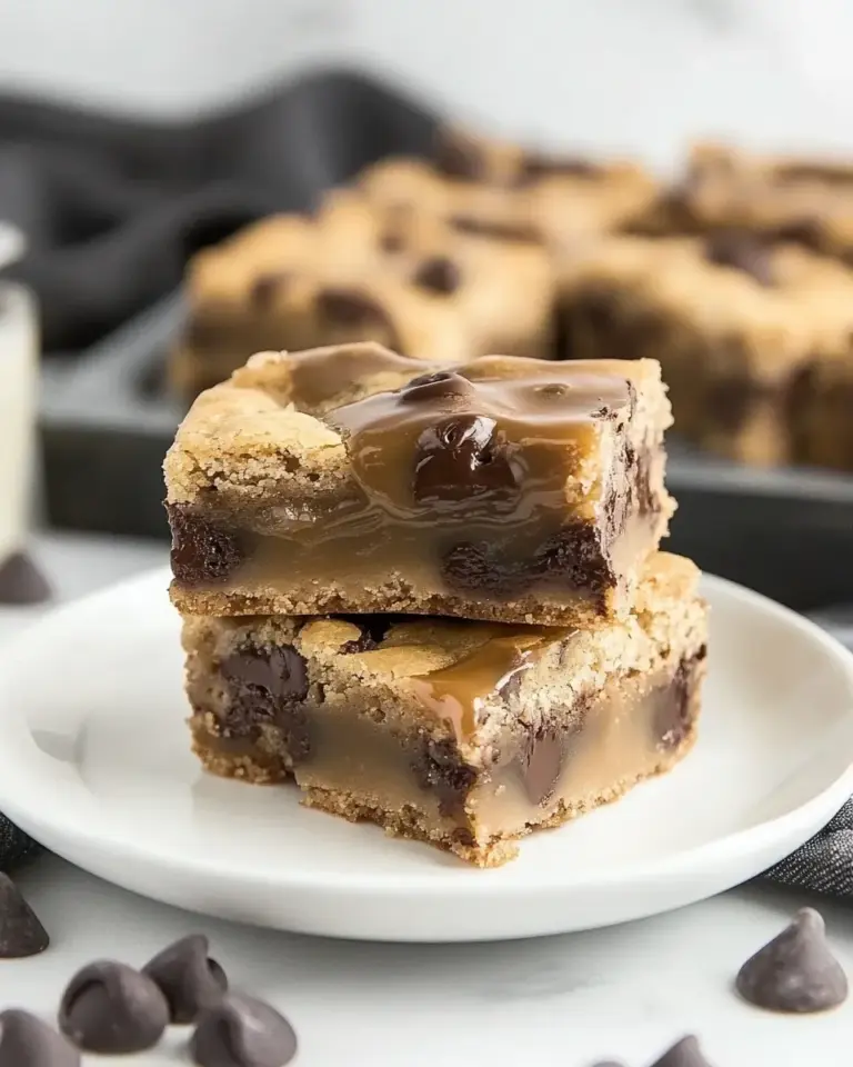 Homemade Chocolate Chip Cookie Bars with Caramel photo