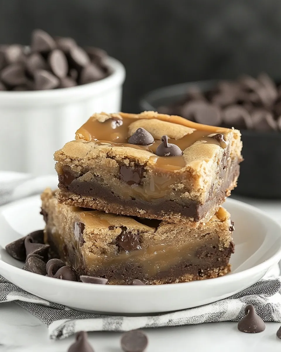 Easy Chocolate Chip Cookie Bars with Caramel recipe photo