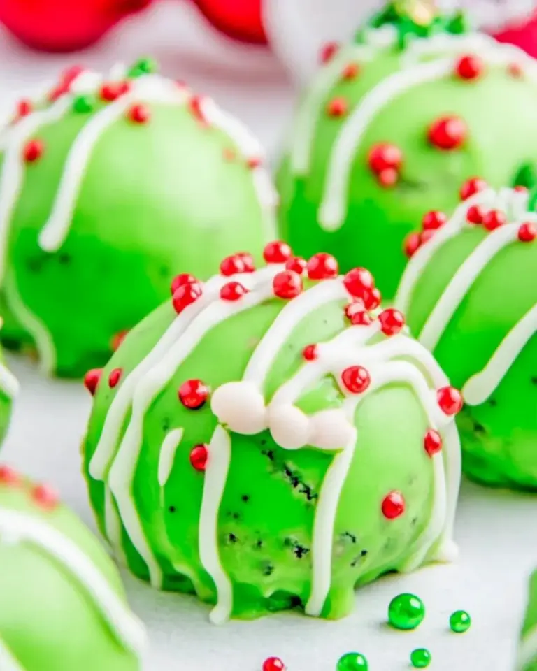Homemade Christmas Oreo Balls (Grinch Inspired!) photo