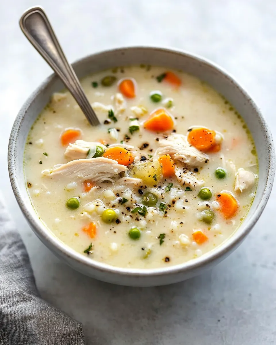 Easy Cream of Chicken and Rice Soup Crock Pot Recipe photo