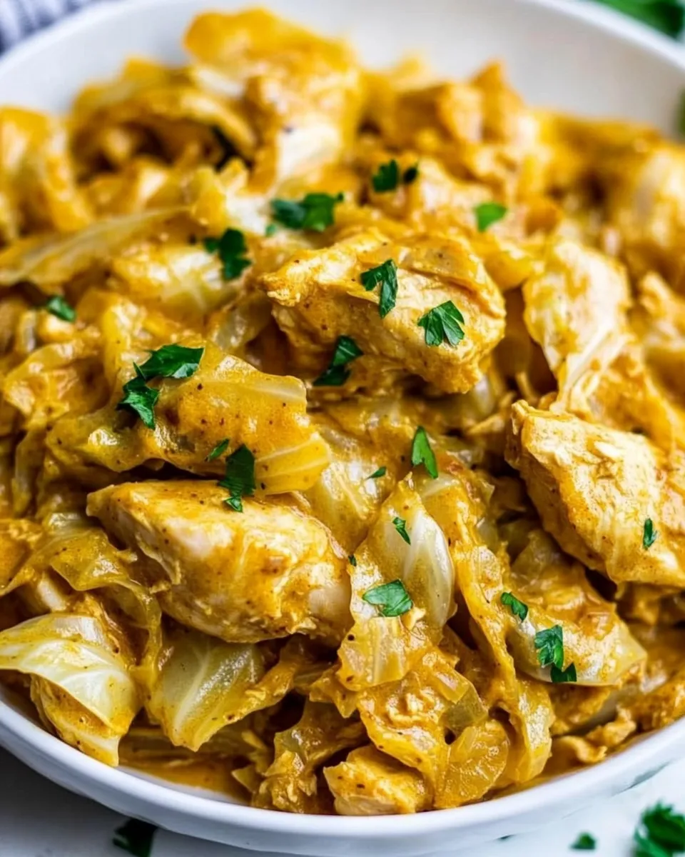Easy Creamy Cabbage and Chicken recipe photo