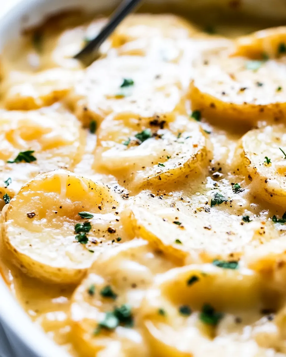 Delicious Crockpot Au Gratin Potatoes shot