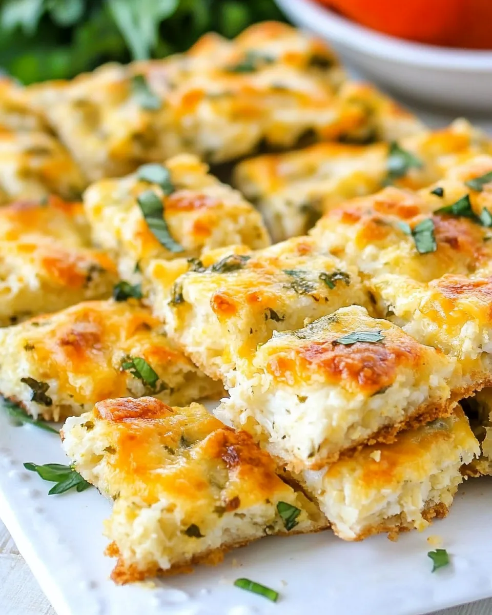 Healthy Easy Cheesy Cauliflower Breadsticks shot