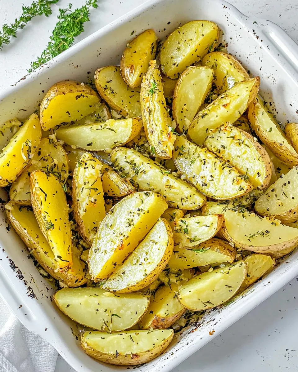 Delicious Greek Potatoes shot