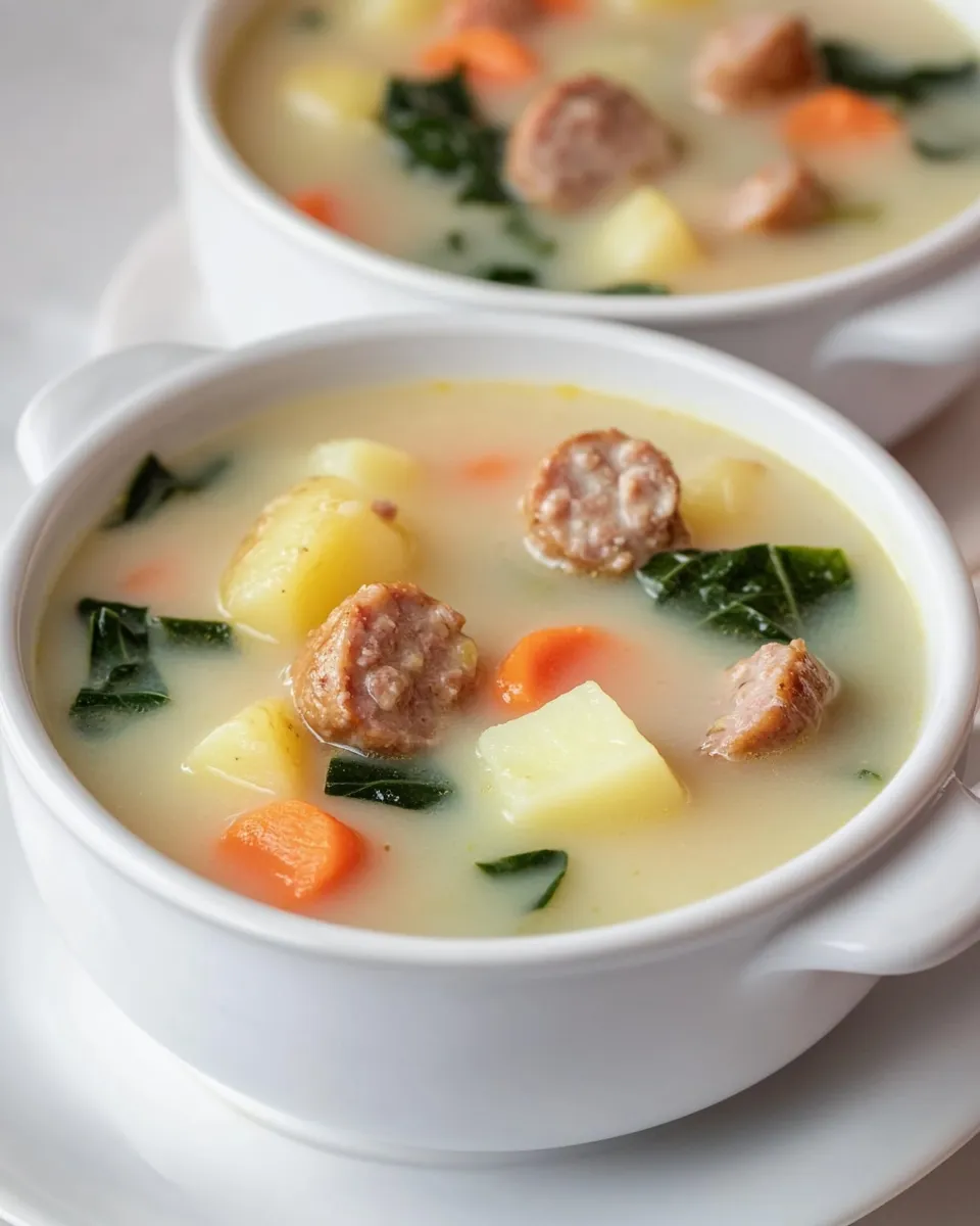 Delicious Hearty and Delicious Slow Cooker Sausage and Potato Soup for Two shot