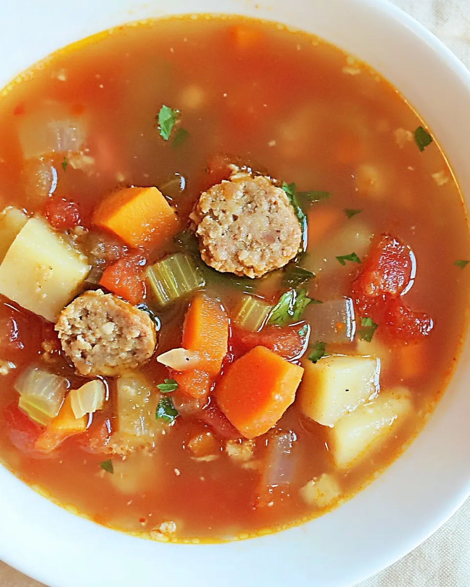 Classic Italian Sausage Vegetable Soup image