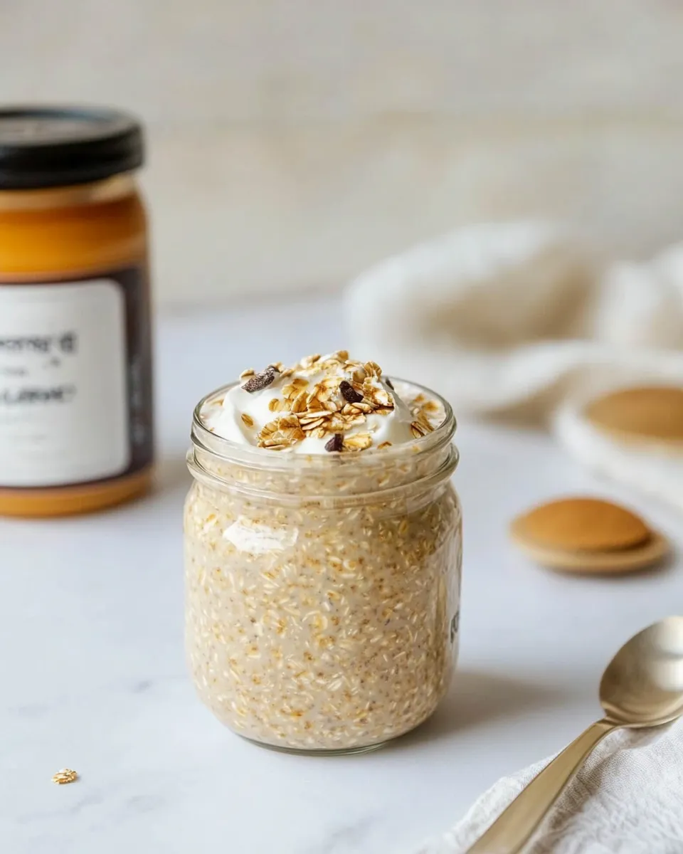Delicious Low-Calorie Overnight Oats food shot