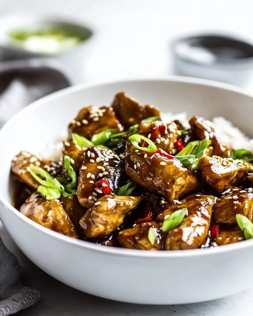 Quick Low Carb Keto Chicken Teriyaki shot