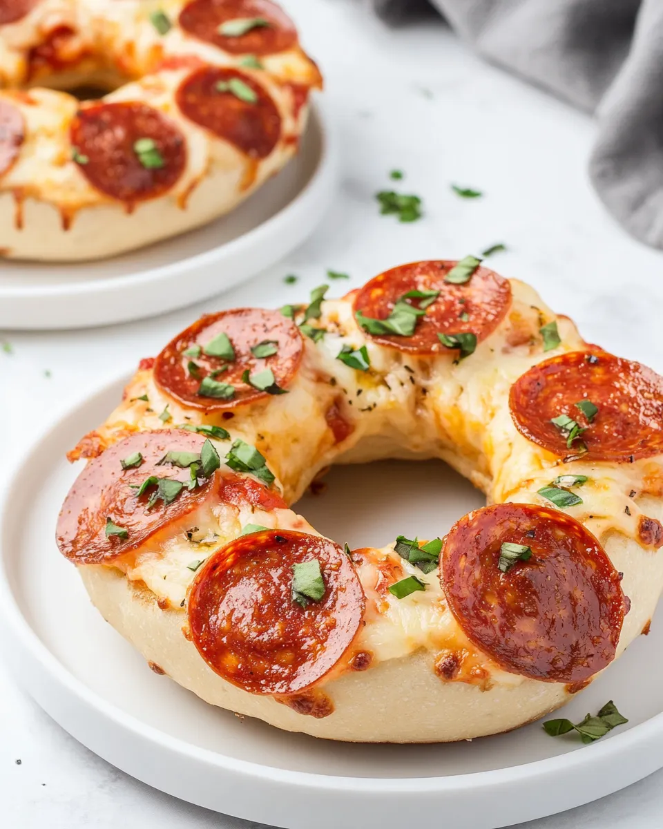 Delicious Pizza Bagels in Air Fryer shot