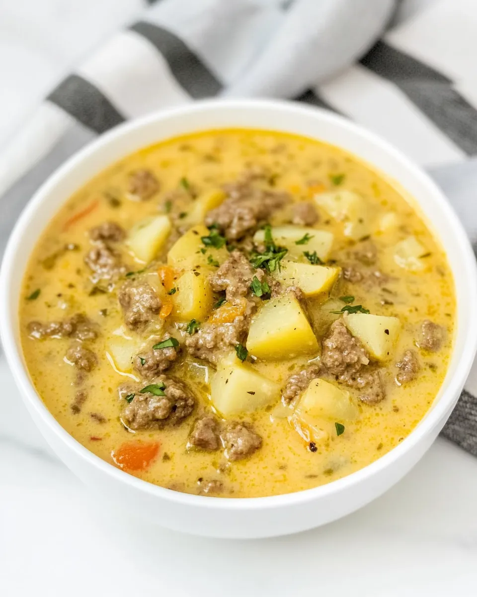 Homemade Potato Cheeseburger Soup photo