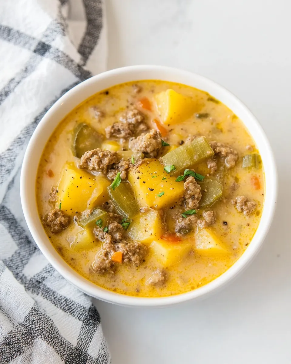 Classic Potato Cheeseburger Soup image