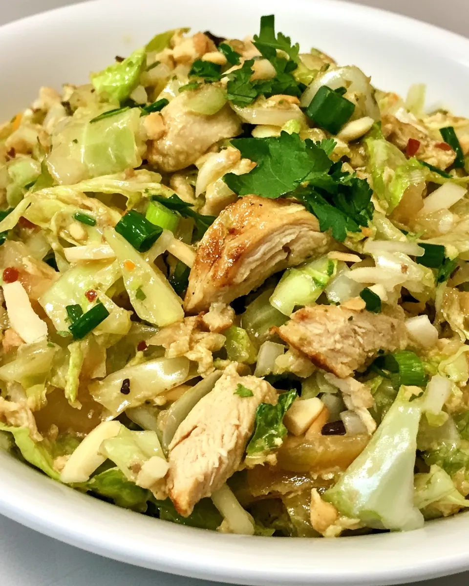 Delicious Sandees Asian Chicken Cabbage Salad image
