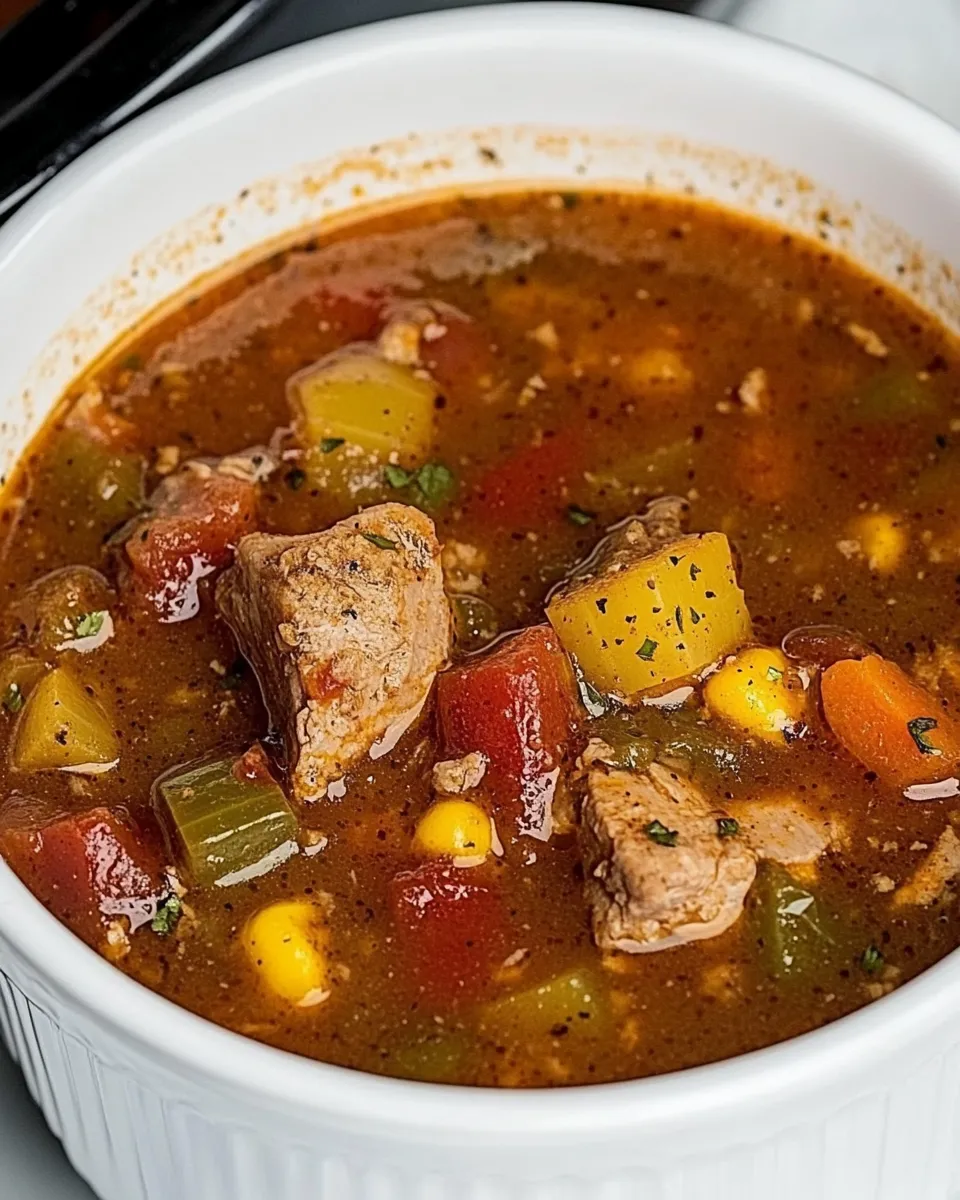Easy Slow Cooker Cajun Turkey Soup recipe photo