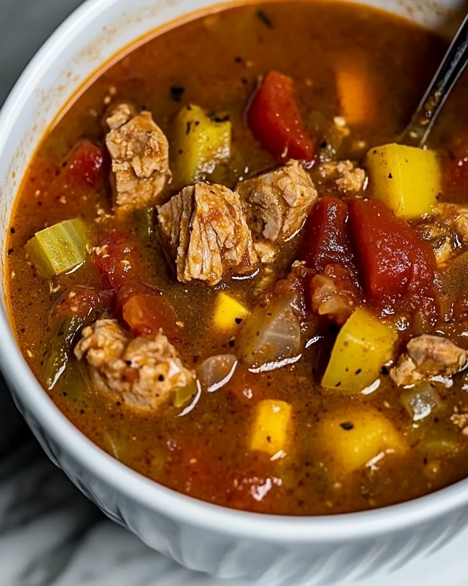 Delicious Slow Cooker Cajun Turkey Soup shot