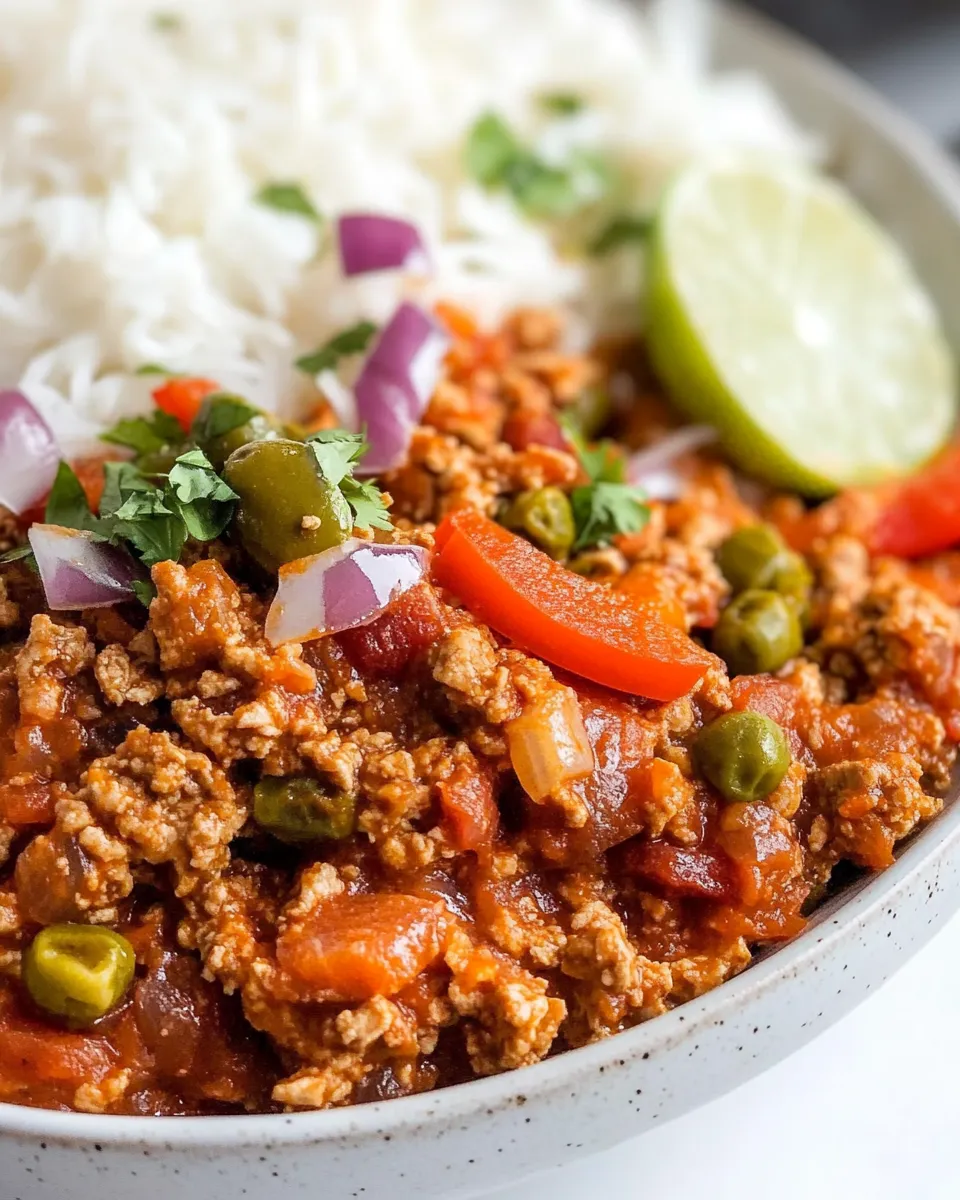 Savory Turkey Picadillo shot