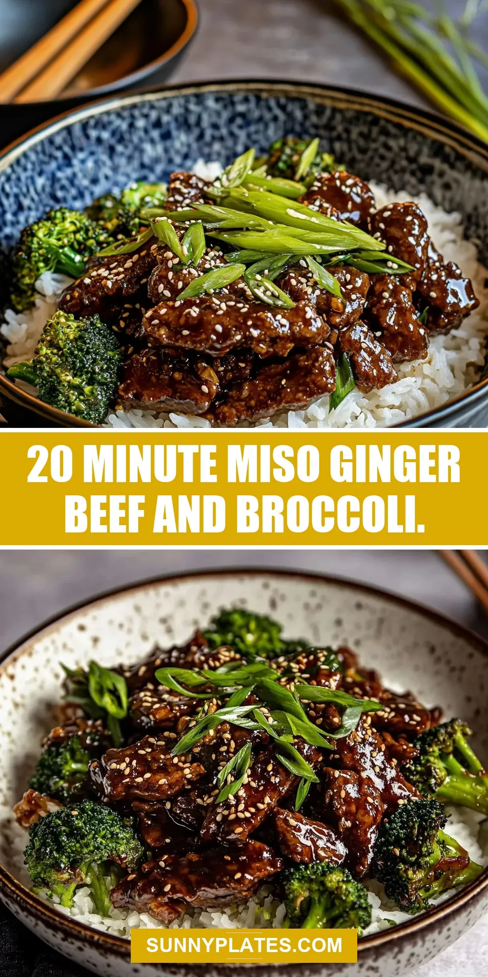 20 Minute Miso Ginger Beef And Broccoli. Recipe