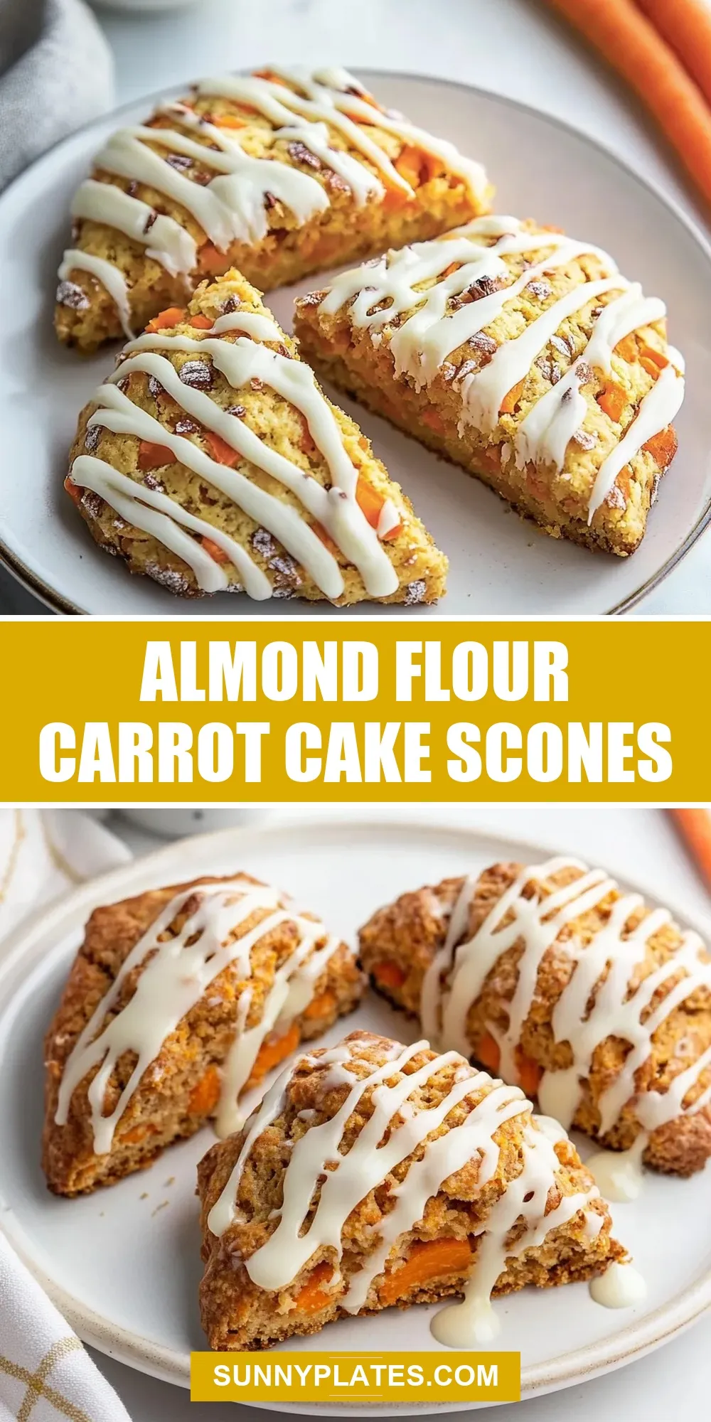 Almond Flour Carrot Cake Scones (Perfect & Delicious)