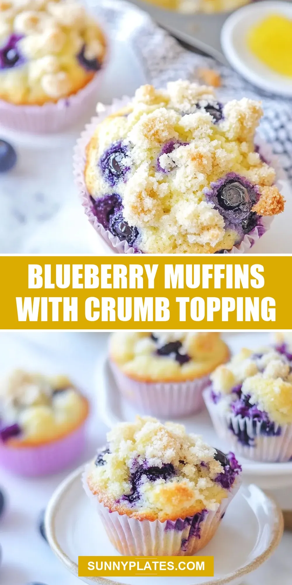 How To Make Ultimate Blueberry Muffins With Crumb Topping
