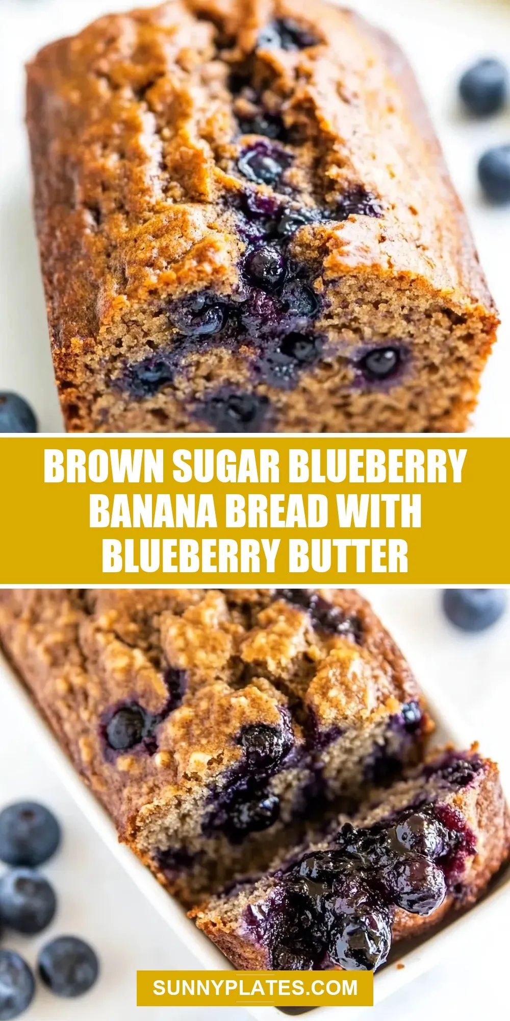 Brown Sugar Blueberry Banana Bread With Blueberry Butter Recipe