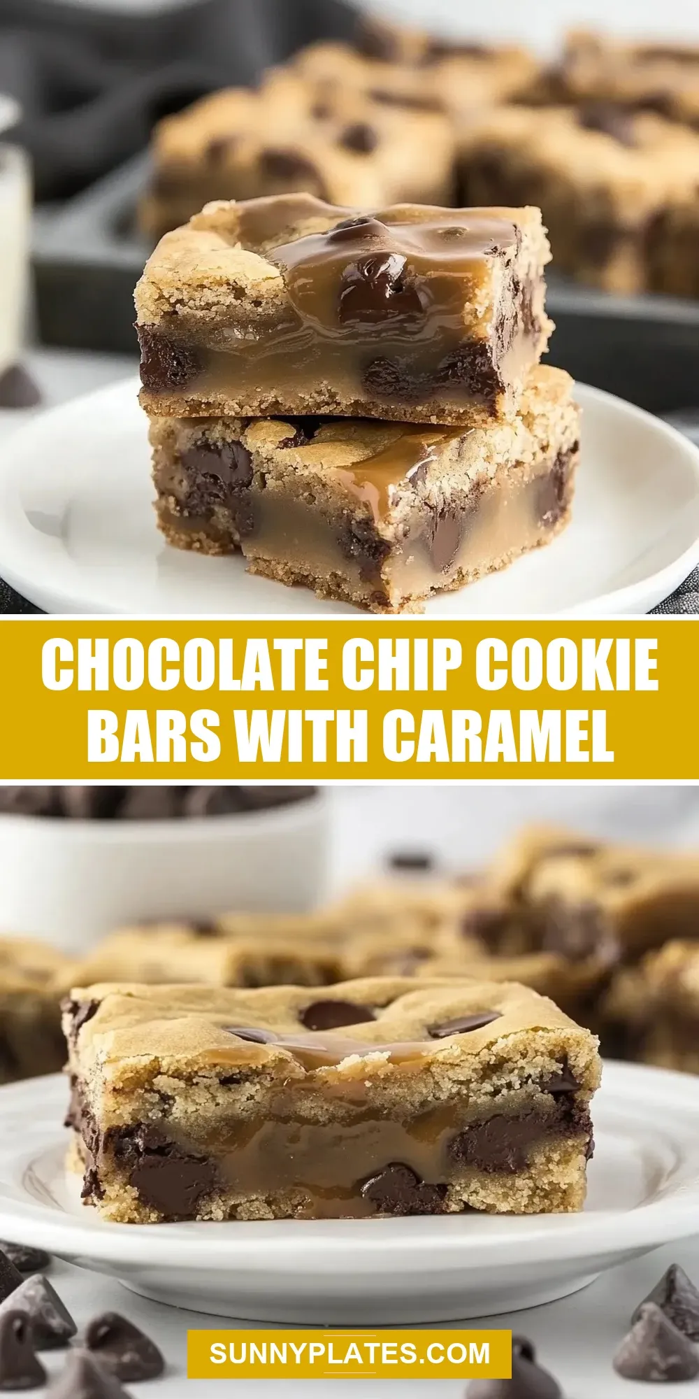 How To Make Easy Chocolate Chip Cookie Bars With Caramel