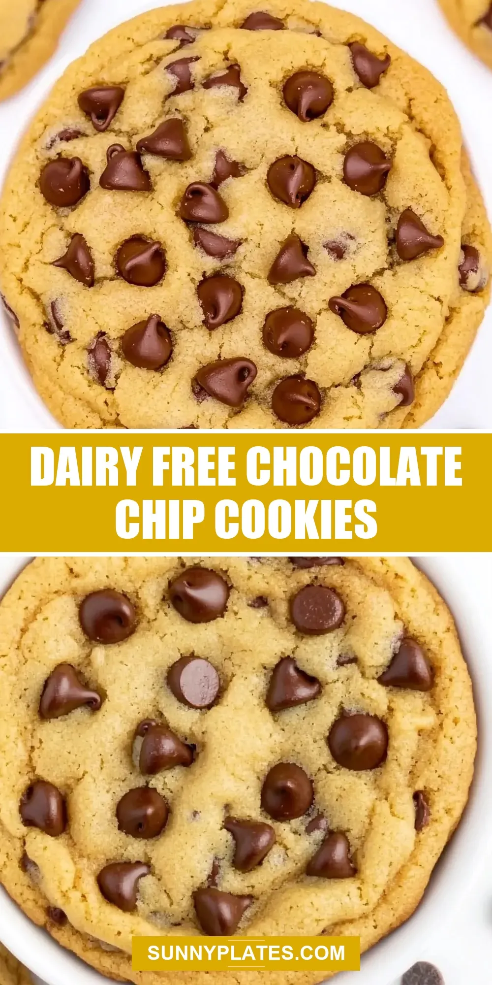 Healthy Dairy Free Chocolate Chip Cookies