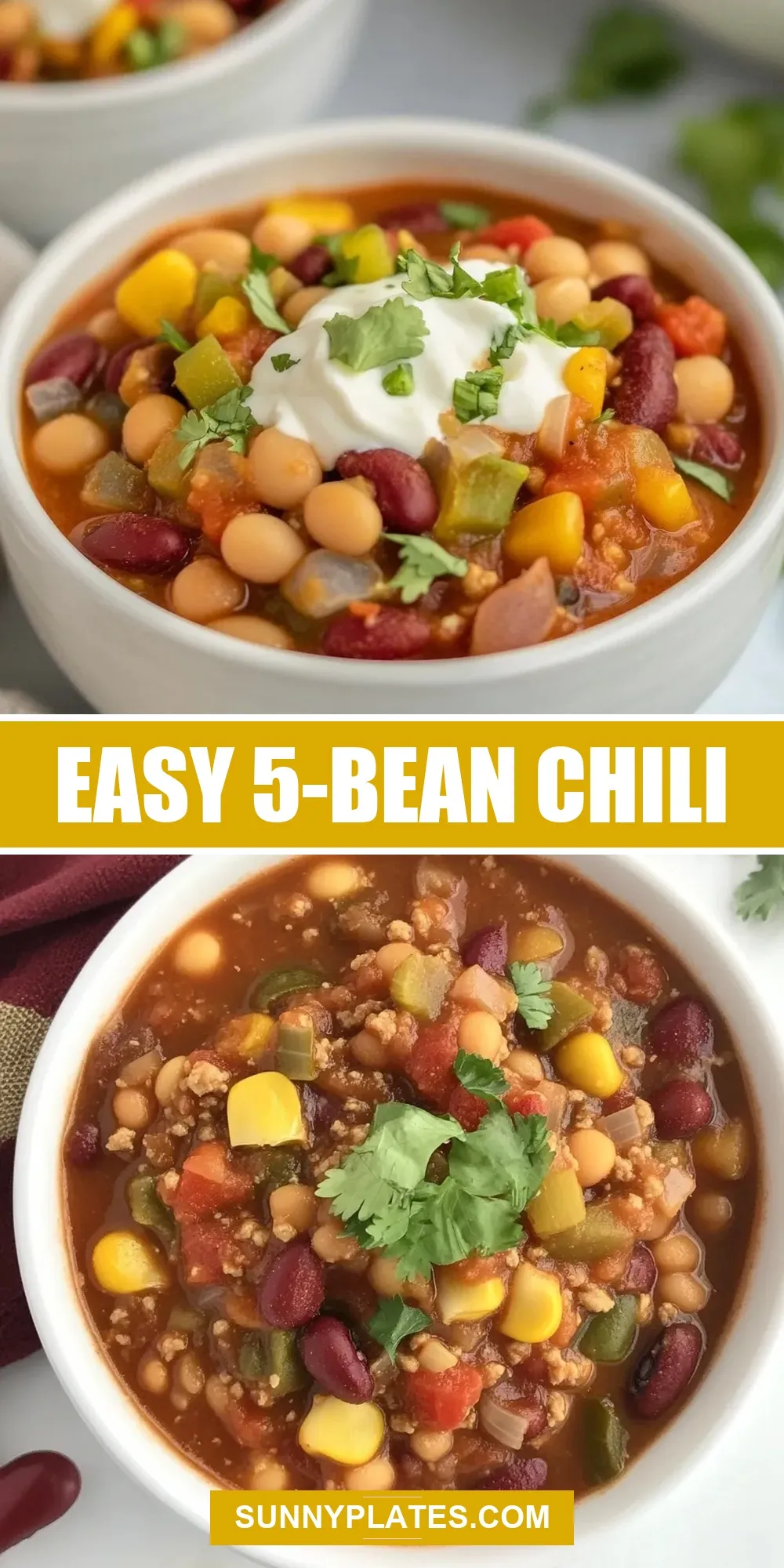 Easy 5-Bean Chili (The Best & Delicious)