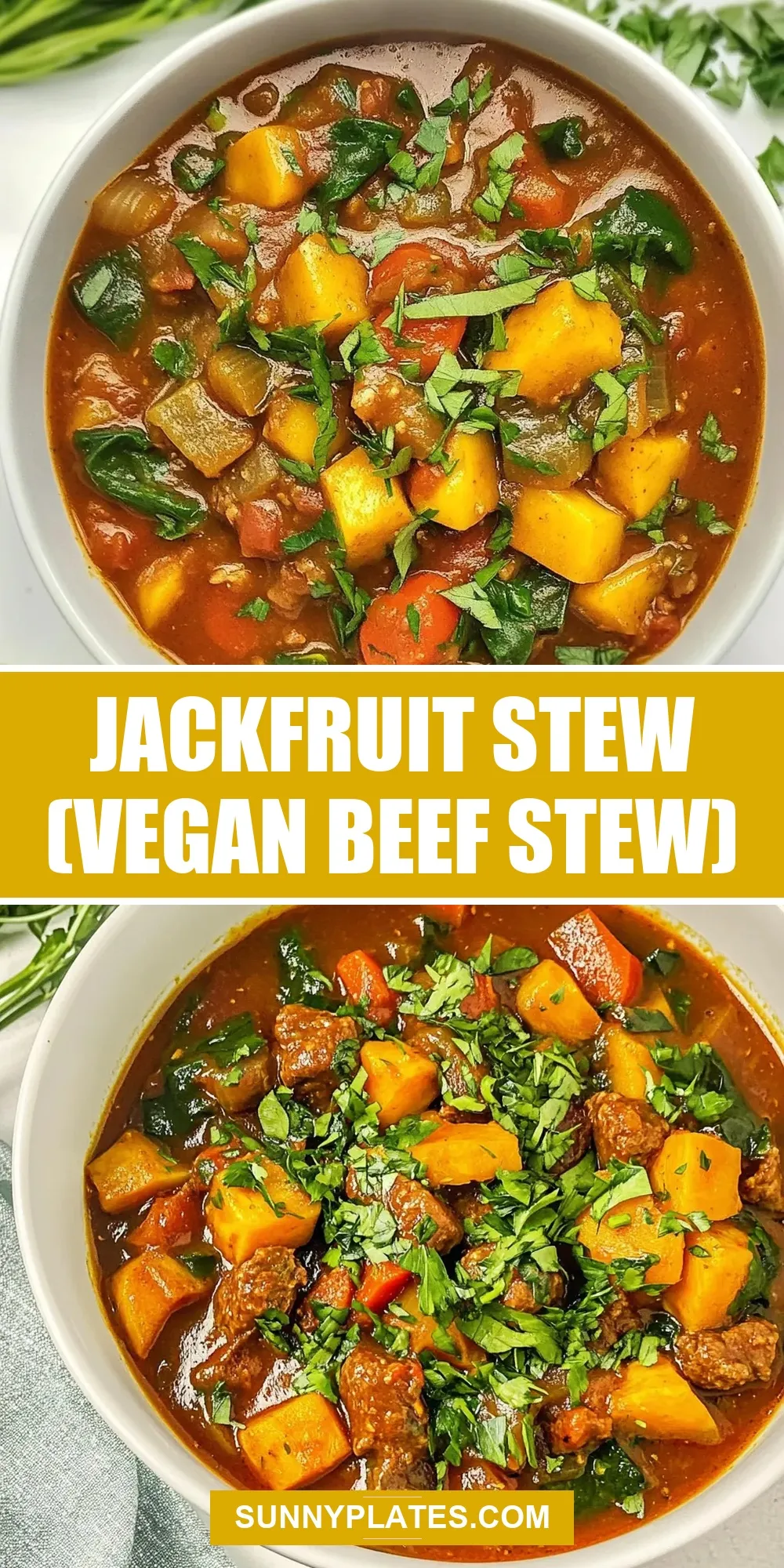 The Best Jackfruit Stew (Vegan Beef Stew) Ever