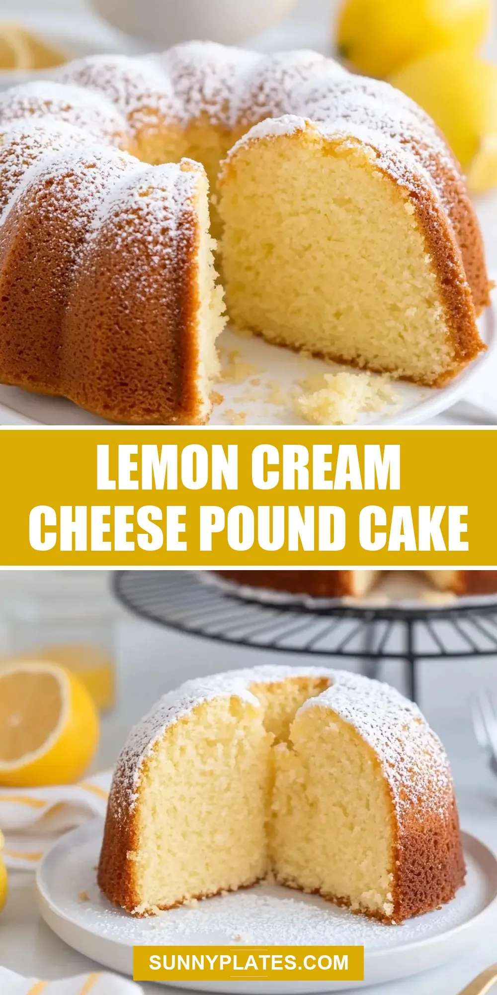 Lemon Cream Cheese Pound Cake Recipe