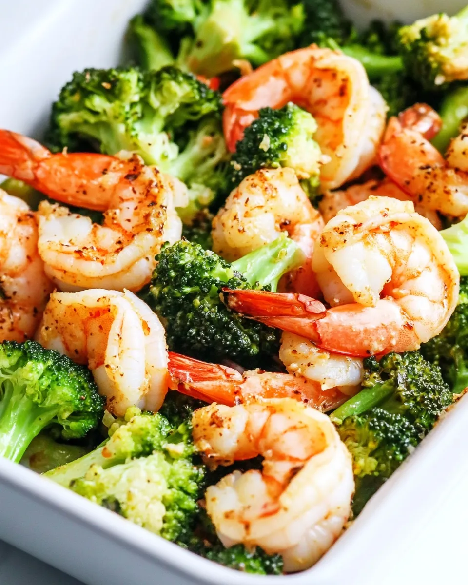Healthy 10-Minute Lemon Butter Shrimp and Broccoli shot