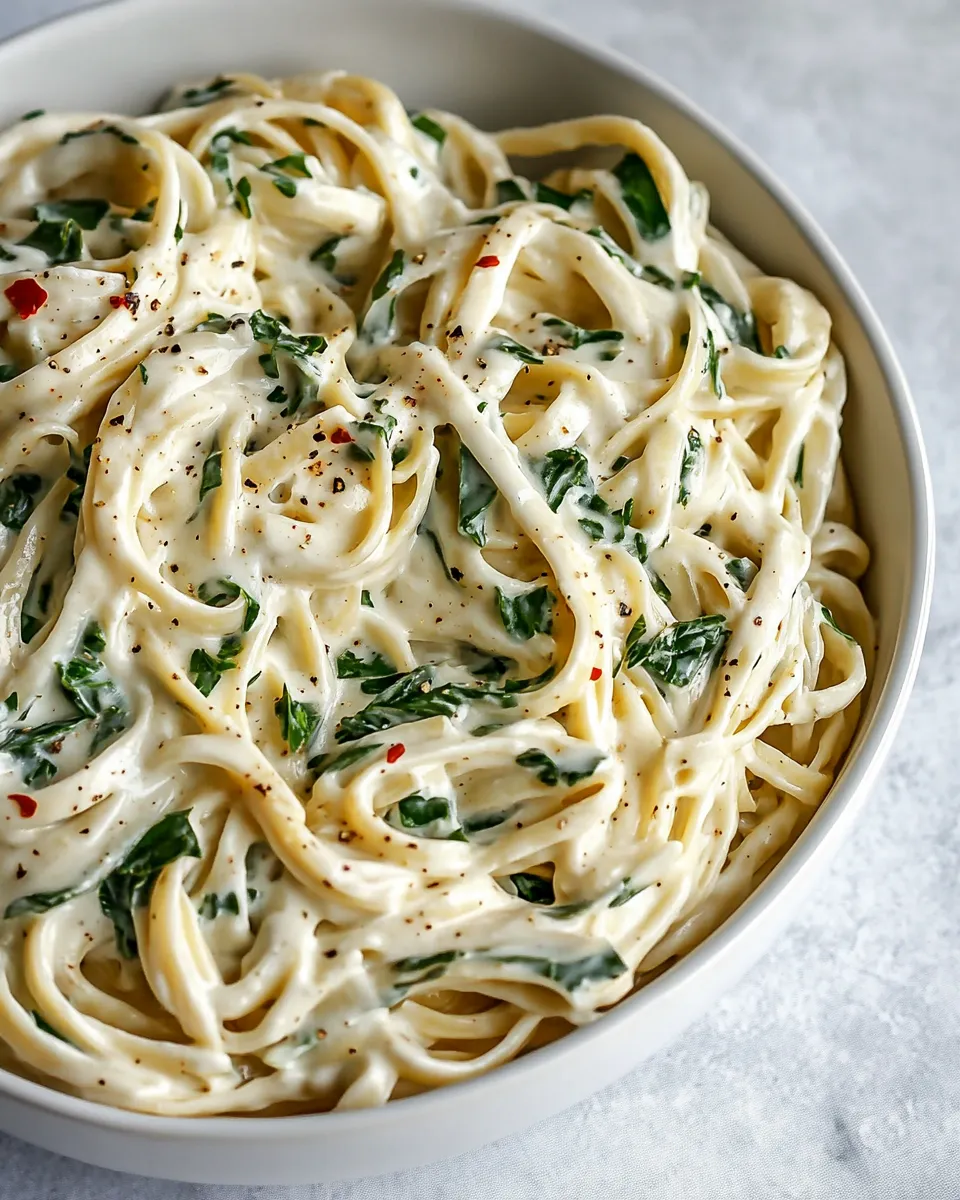 Healthy 15-min Cashew Alfredo Sauce (Oil-free, Vegan) shot