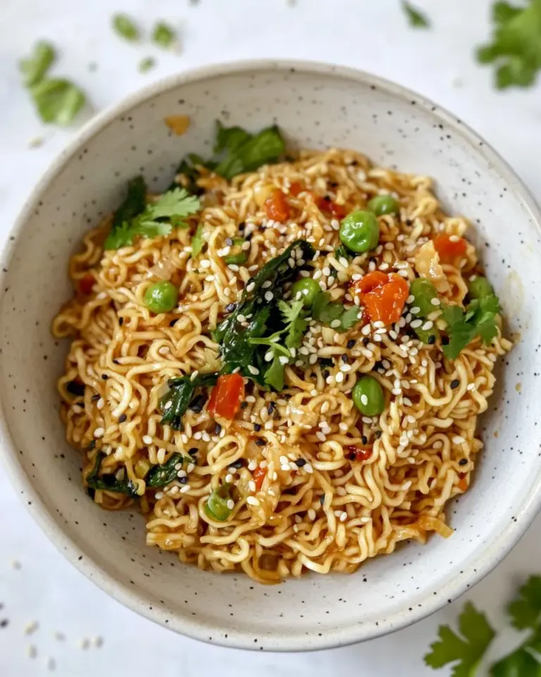 Delicious 15 Minute Sesame Ramen Noodles. food shot