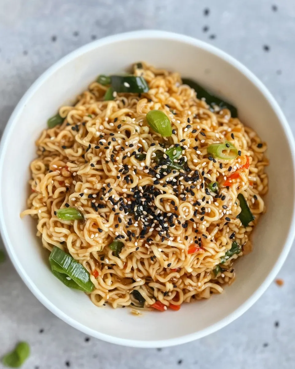Ultimate 15 Minute Sesame Ramen Noodles. dish image