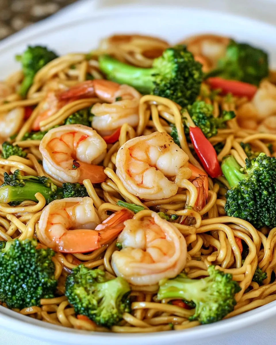 Quick 20-Minute Shrimp and Broccoli Lo Mein recipe photo