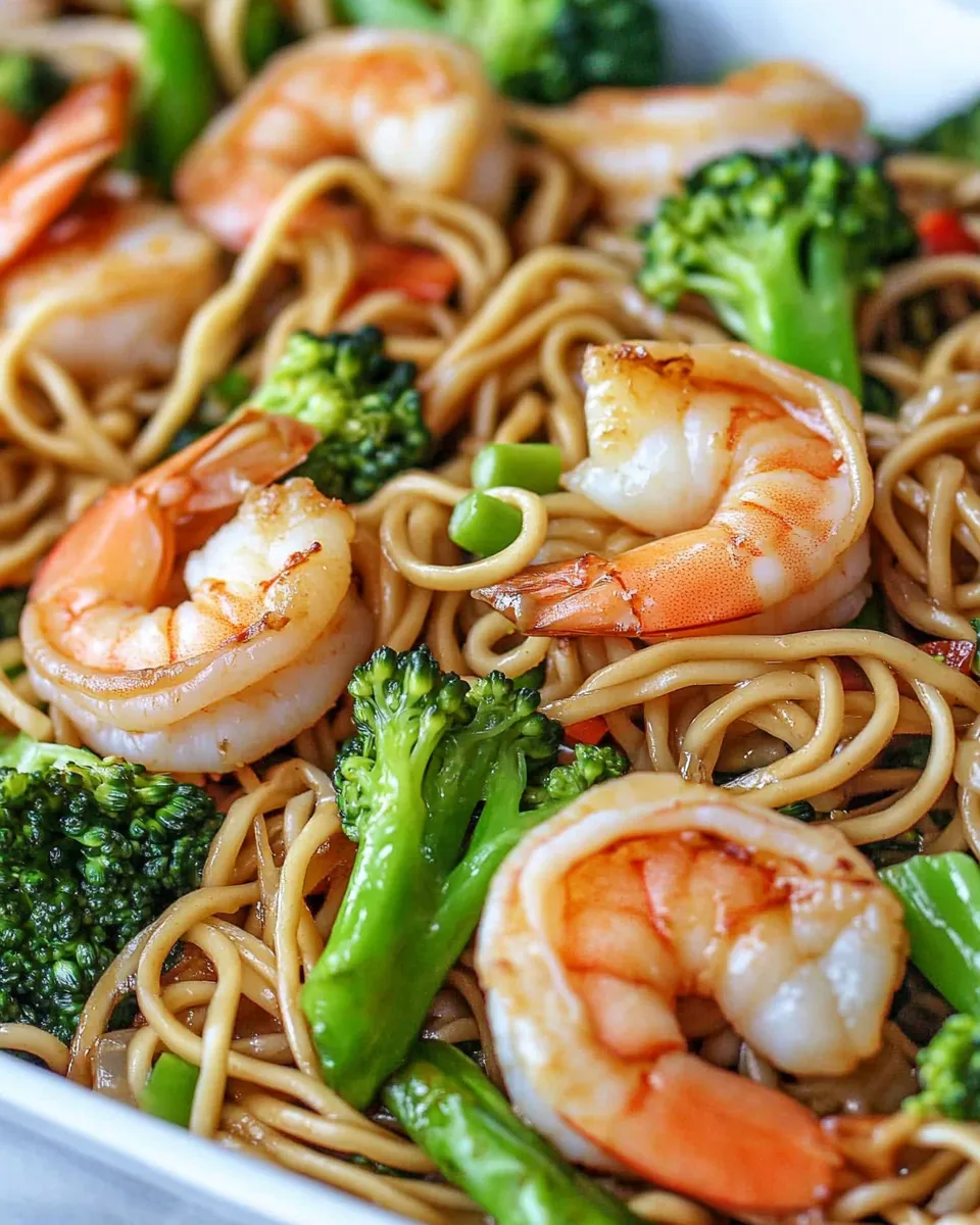 Savory 20-Minute Shrimp and Broccoli Lo Mein shot