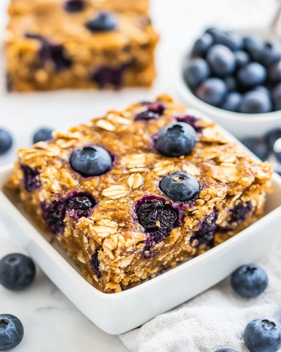 Best 4-Ingredient Healthy Blueberry Breakfast Bars recipe photo