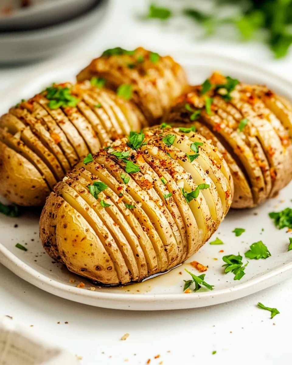 Delicious Air-Fryer Hasselback Potatoes dish photo