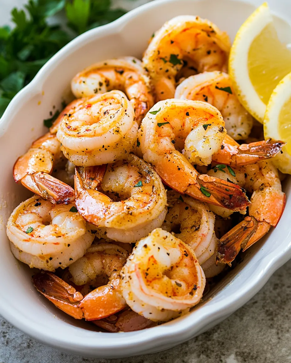 Quick Air Fryer Garlic Shrimp Recipe shot