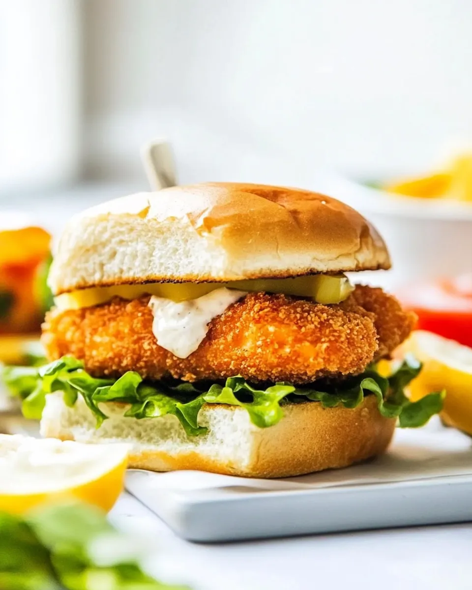 Healthy Air Fryer Salmon Fish Sandwich image