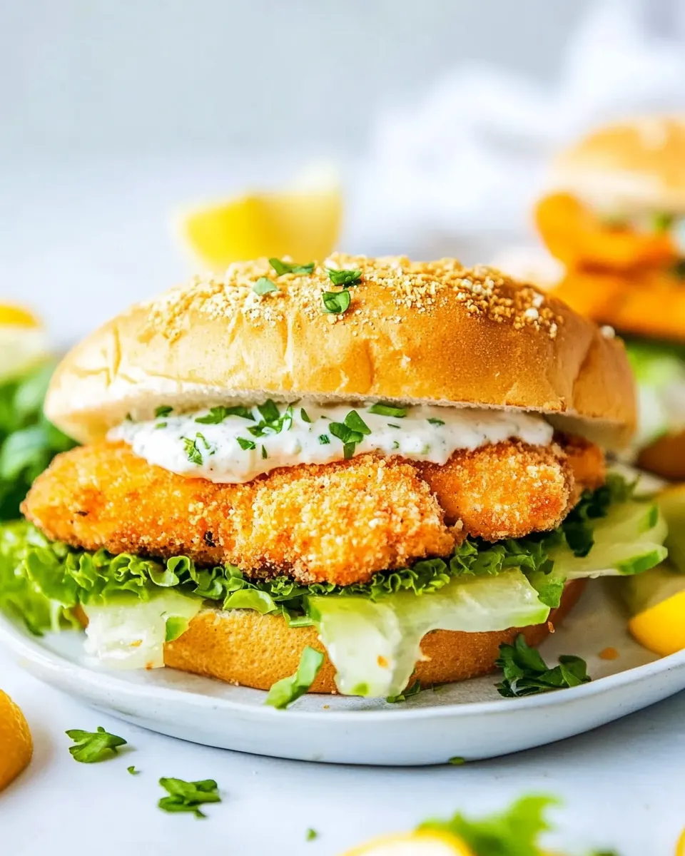 Delicious Air Fryer Salmon Fish Sandwich recipe photo