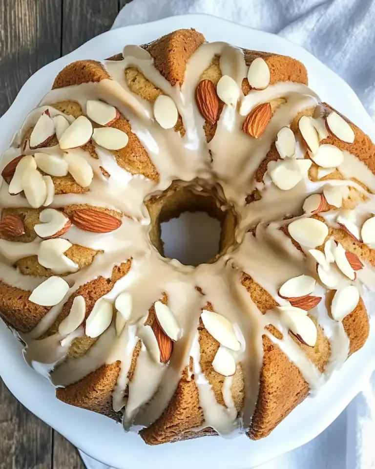 Homemade Almond Bundt Cake with Amaretto Glaze photo