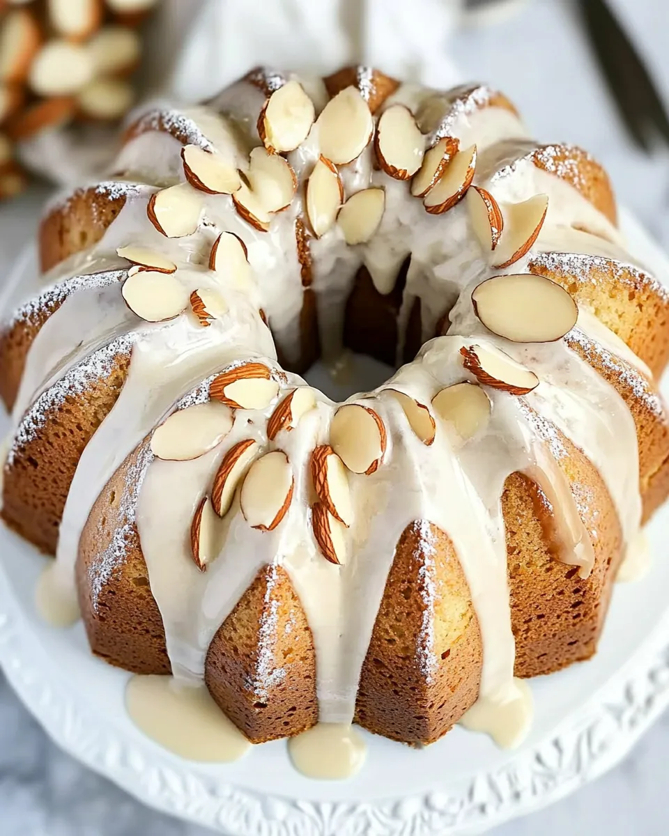 Classic Almond Bundt Cake with Amaretto Glaze image