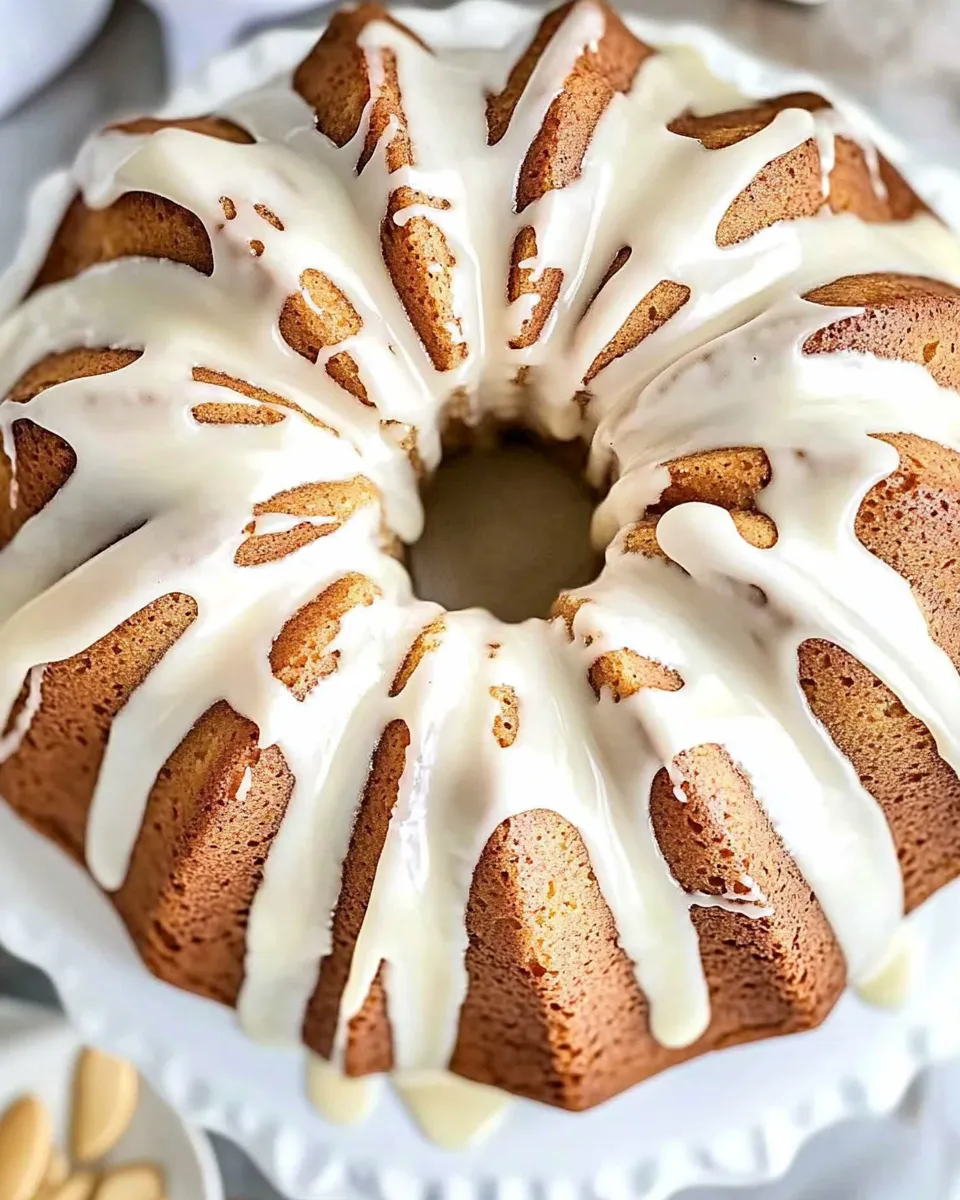 Easy Almond Bundt Cake with Amaretto Glaze recipe photo