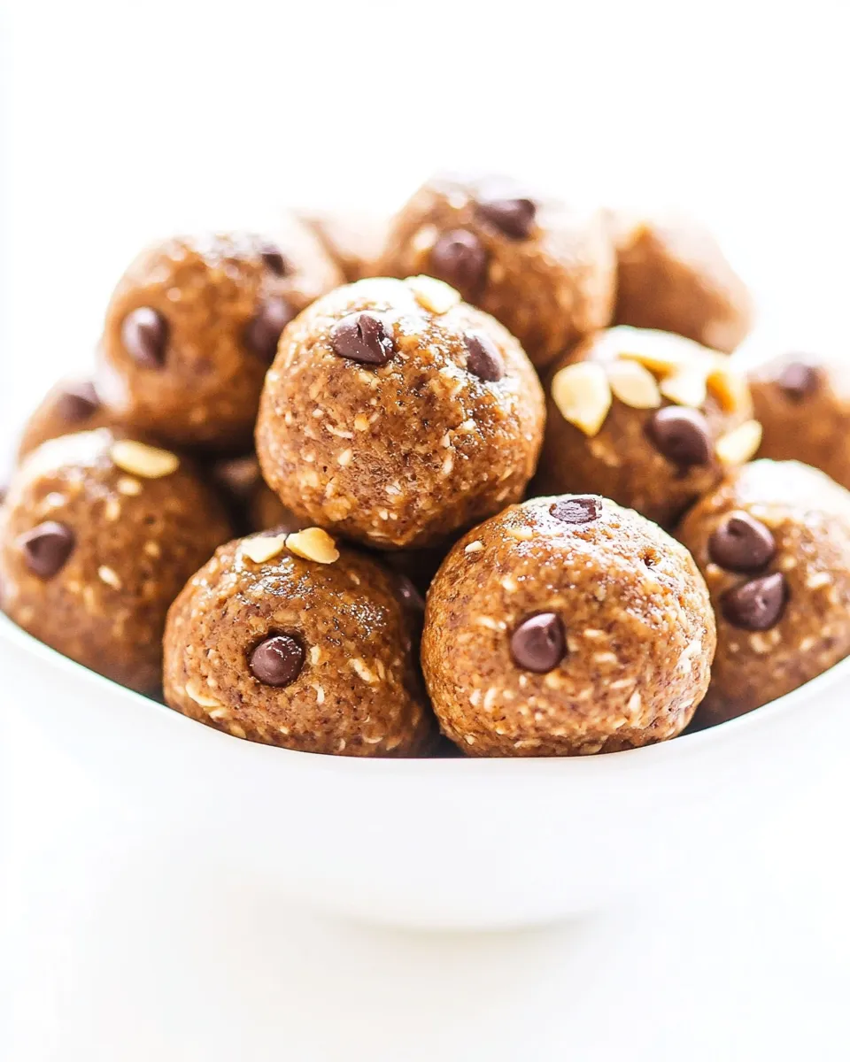 Quick Almond Butter Protein Balls shot